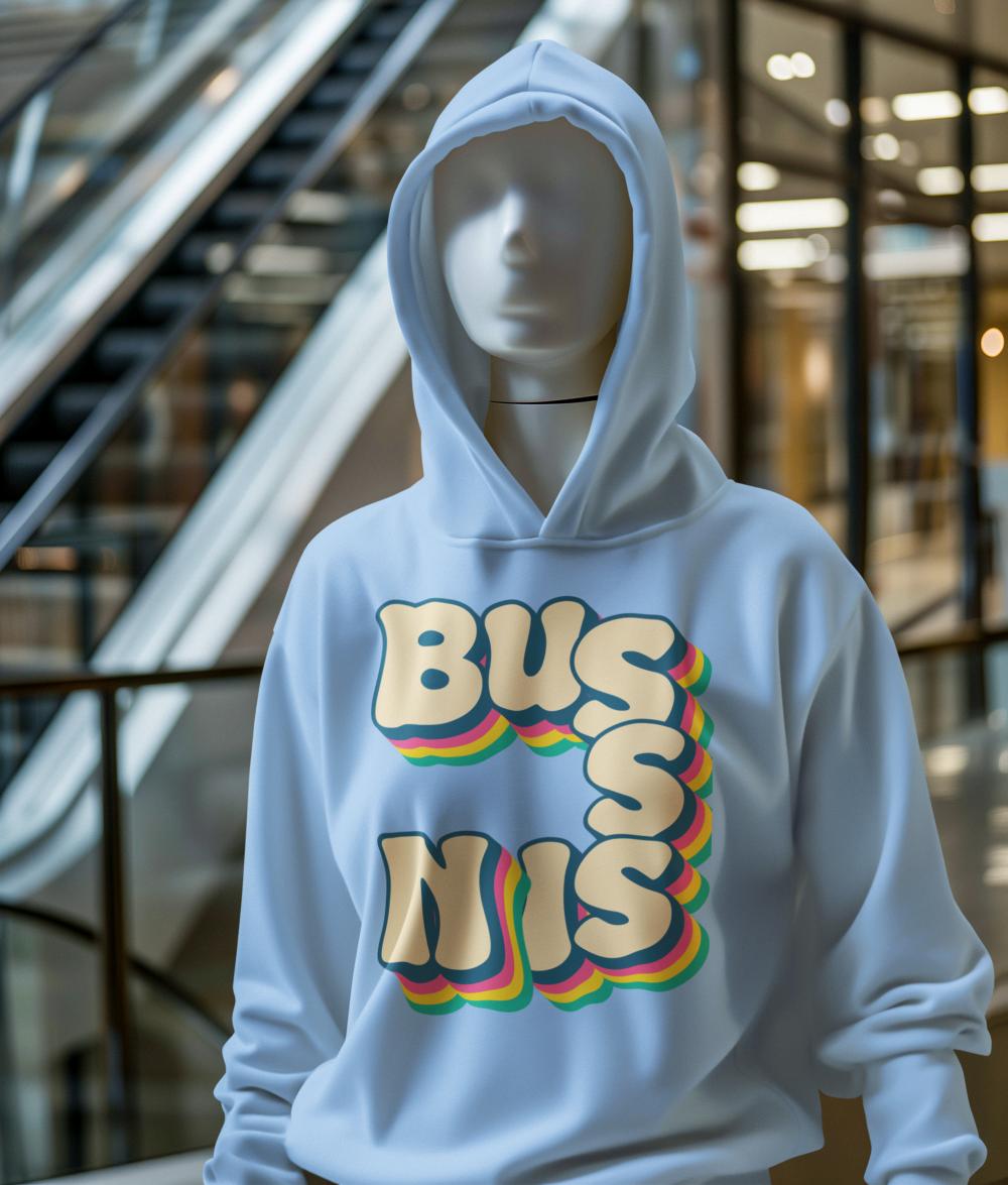 Men's Bussing Gen-Z Hoodie Sweatshirt Baby Blue by ZealforTee