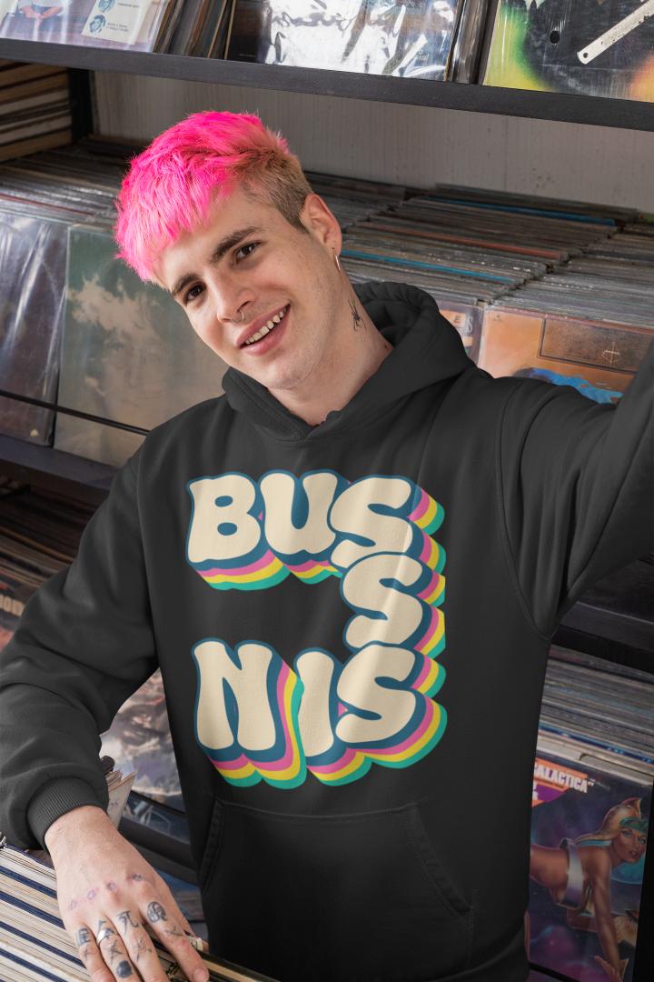 Men's Bussing Gen-Z Hoodie Sweatshirt Baby Blue by ZealforTee