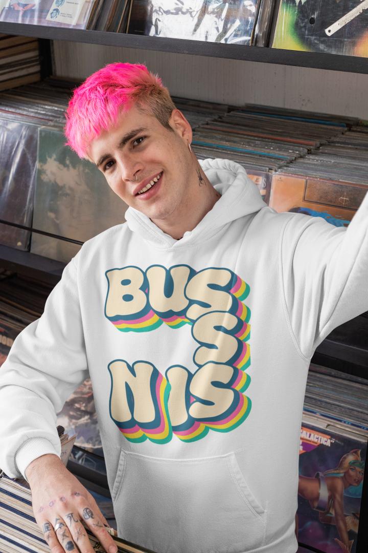 Men's Bussing Gen-Z Hoodie Sweatshirt Baby Blue by ZealforTee