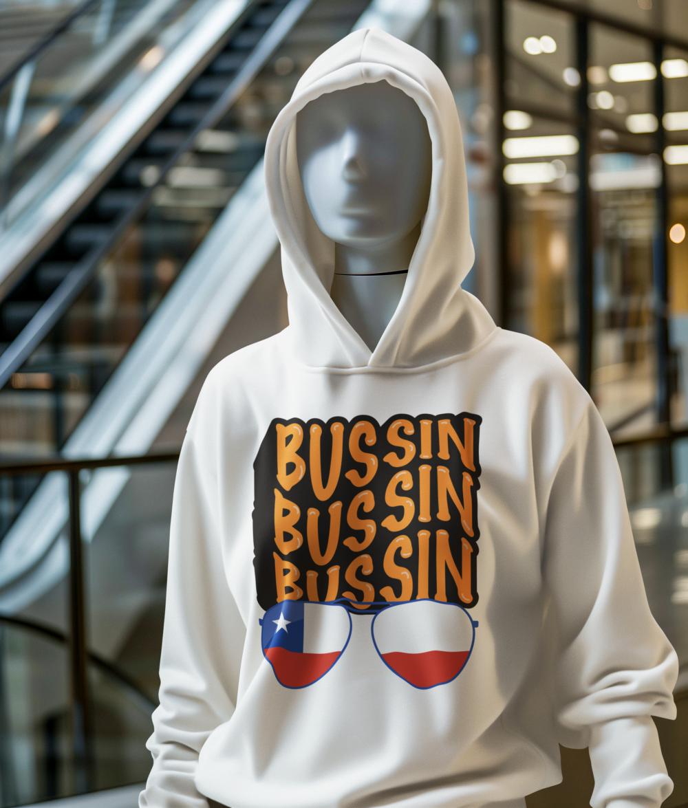 Men's Gen-Z Bussin Hoodie Sweatshirt Baby Blue by ZealforTee
