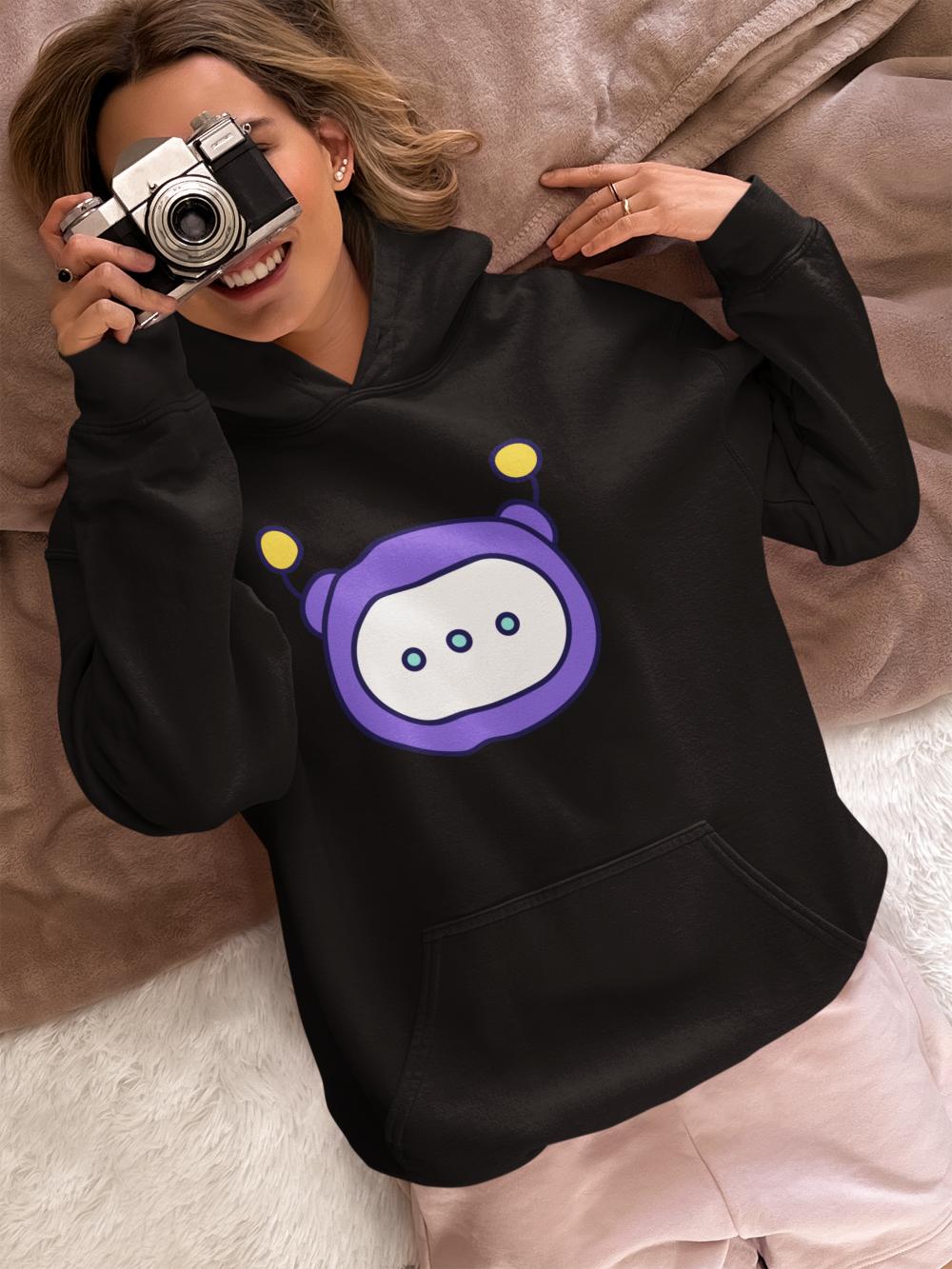 Women's Tech Chatbot Hoodies sweatshirt Black by ZealforTee