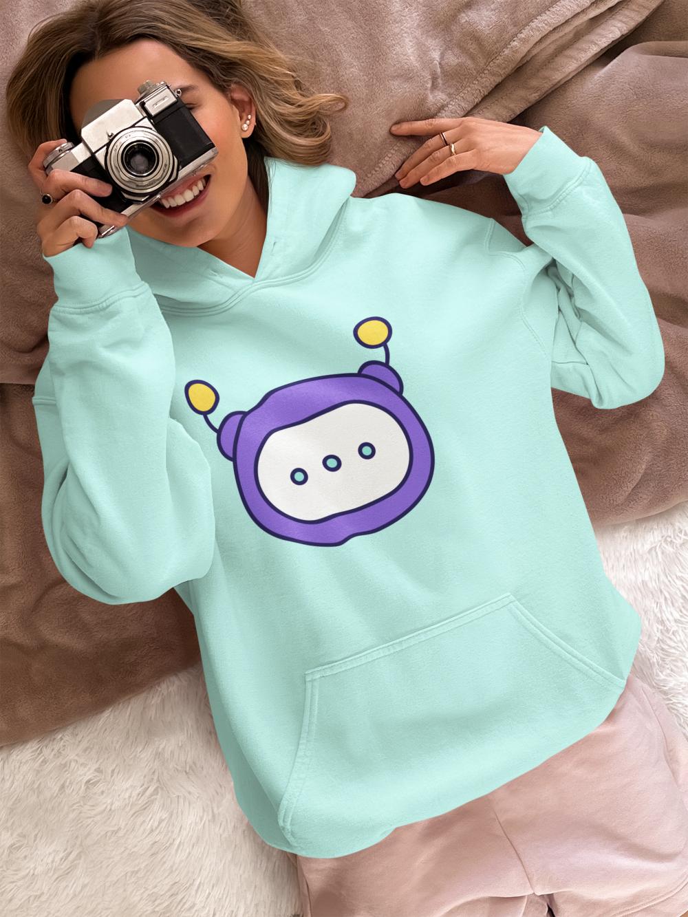 Women's Tech Chatbot Hoodies sweatshirt Black by ZealforTee