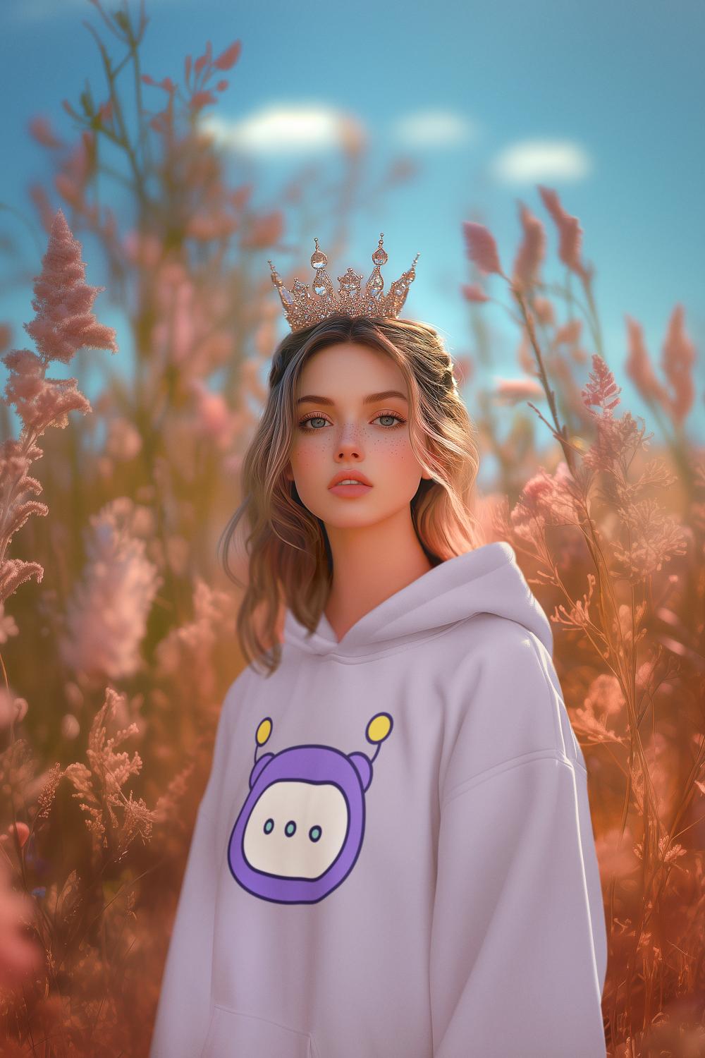 Women's Tech Chatbot Hoodies sweatshirt Light Baby Pink by ZealforTee