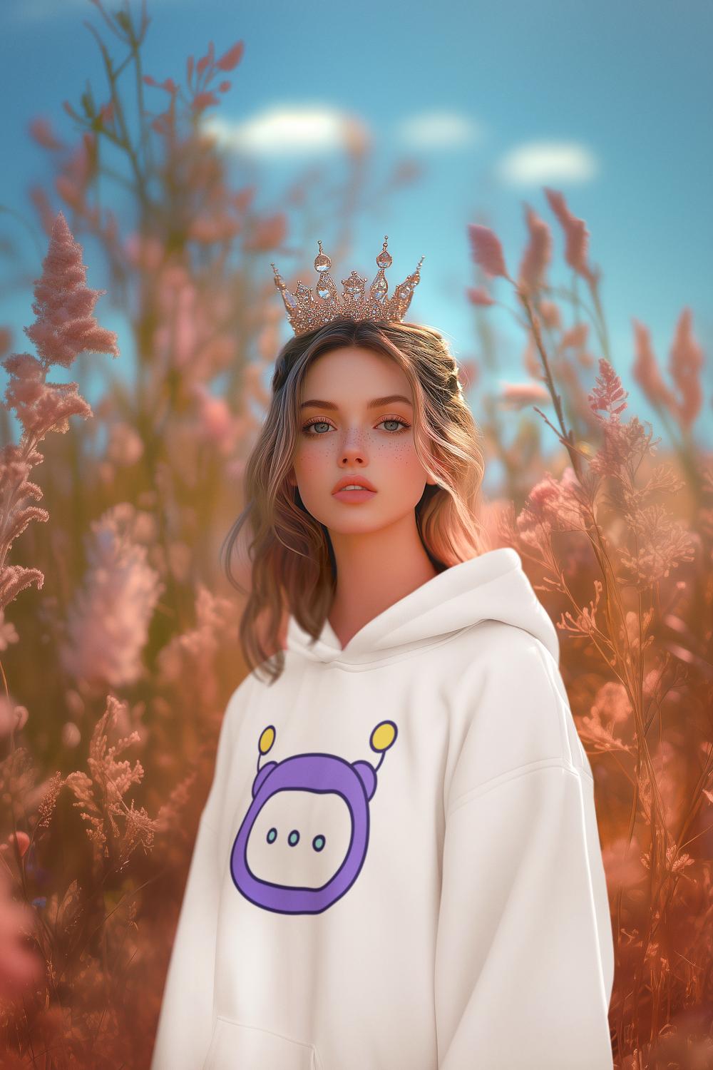 Women's Tech Chatbot Hoodies sweatshirt Light Baby Pink by ZealforTee