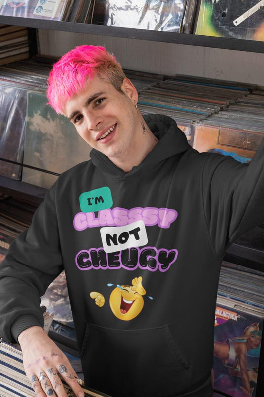 Men's Cheugy Gen-Z Hoodie Sweatshirt Black by ZealforTee