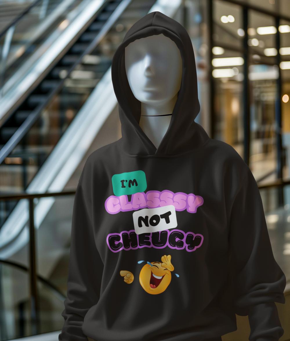 Men's Cheugy Gen-Z Hoodie Sweatshirt Black by ZealforTee