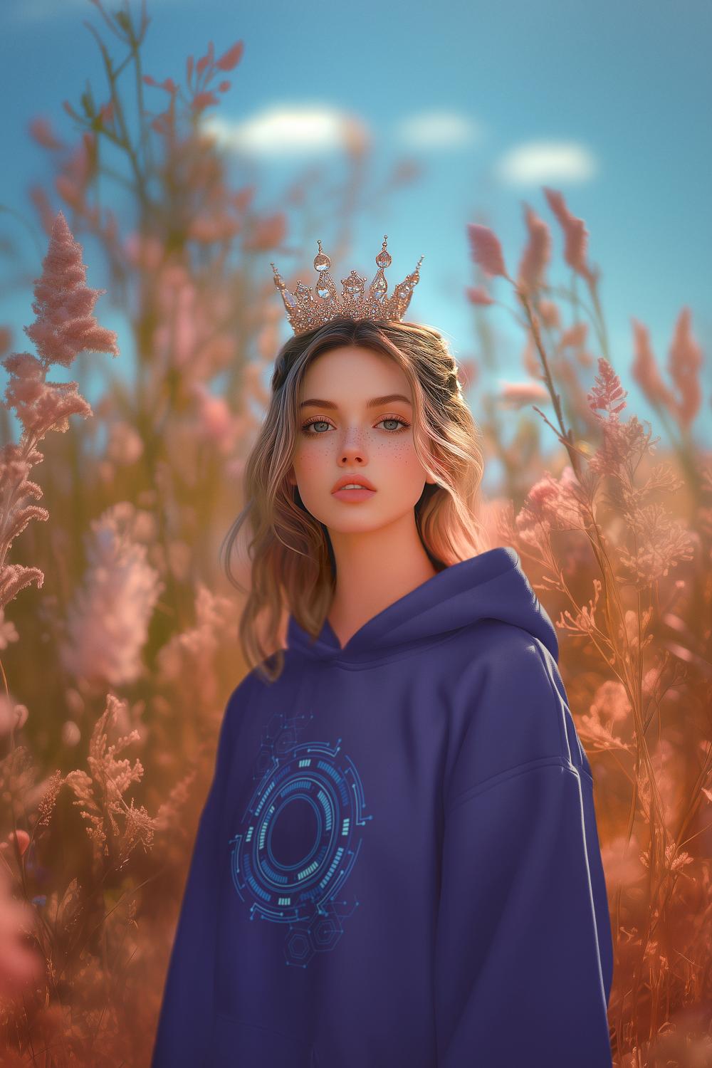 Women's Circle Vector Hoodies Black by ZealforTee