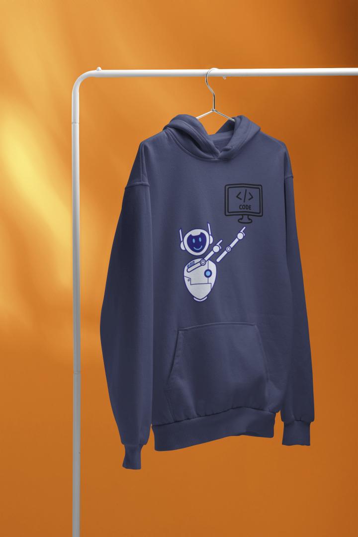 Men's Coding Oversized Hooded Sweatshirt White by ZealforTee