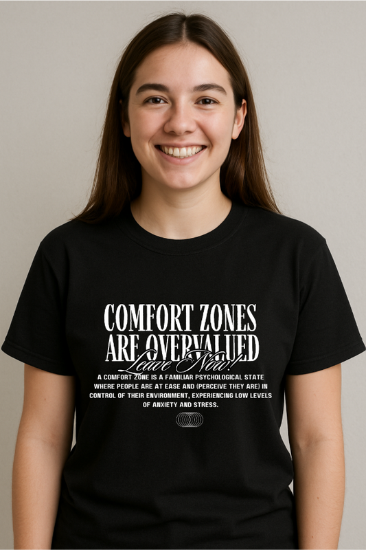 women black comfort zone T-shirt by ZealforTee