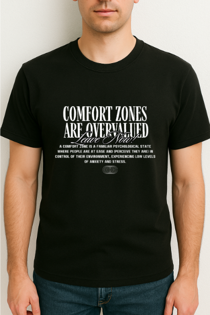 Men comfort zone T-shirt by ZealforTee