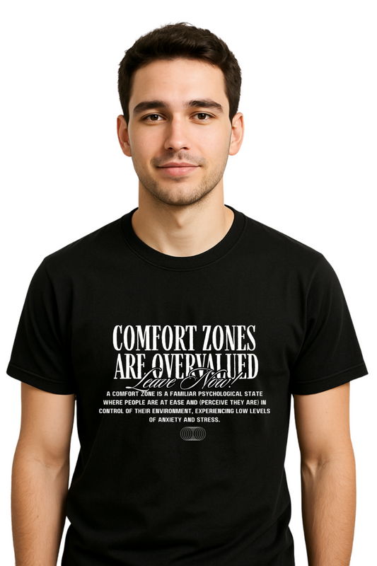 Men comfort zone T-shirt by ZealforTee