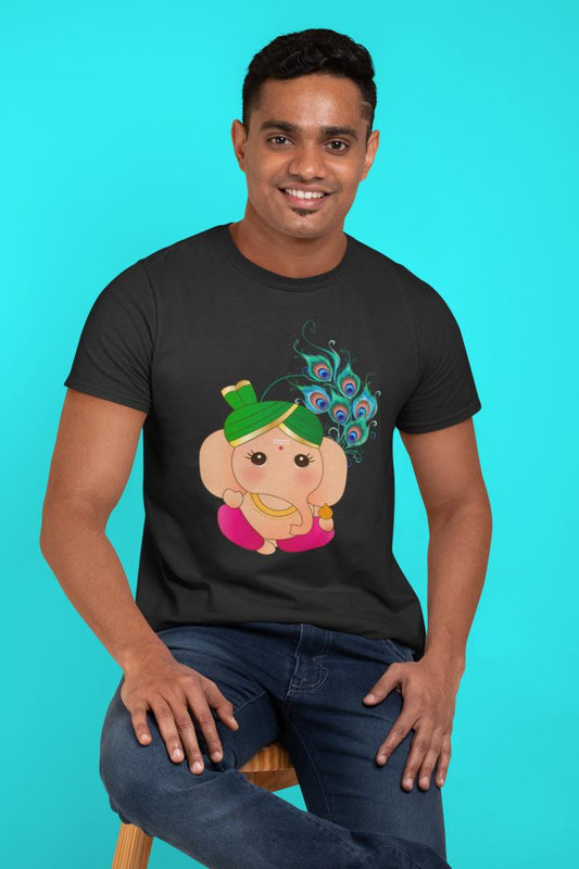 Men's Ganesh Chaturthi T-shirt White by ZealforTee