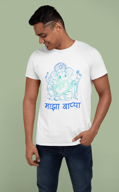 Men's Ganesh Chaturthi T-shirt Light Pink by ZealforTee