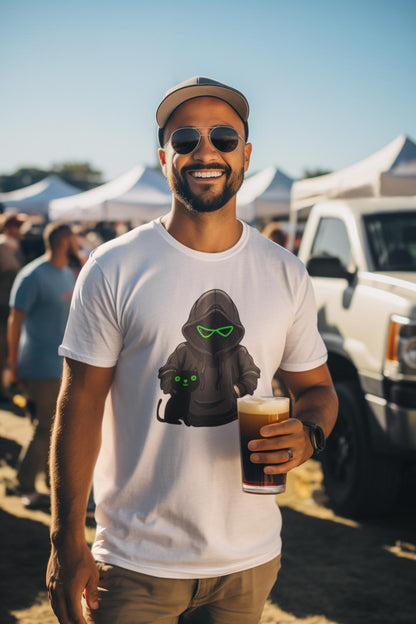 Men's Black Cat T-shirt Black by ZealforTee