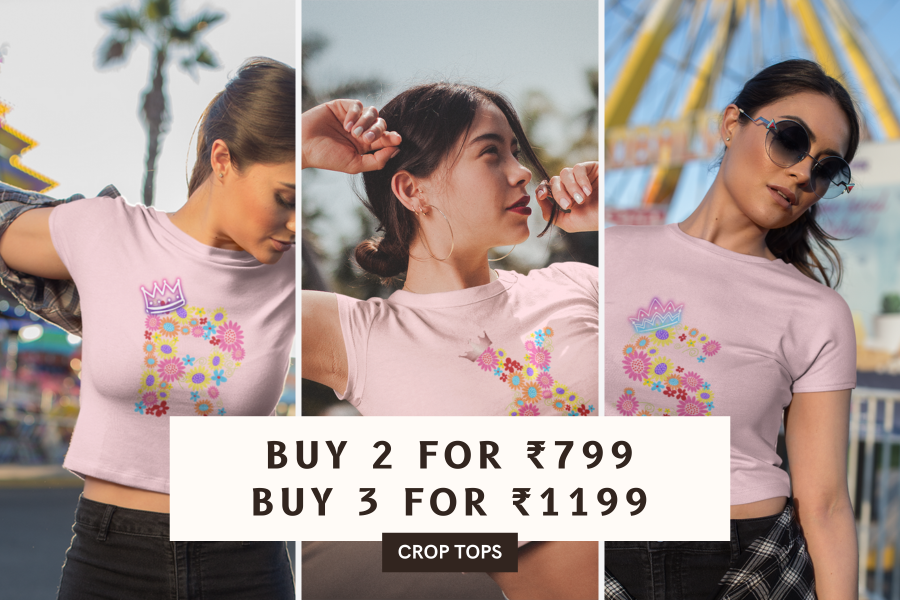 Crop Tops for Women Mobile Banner with offers by ZealforTee