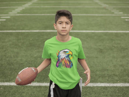 Kid's Colorful Eagle Unisex Tshirt White by ZealforTee