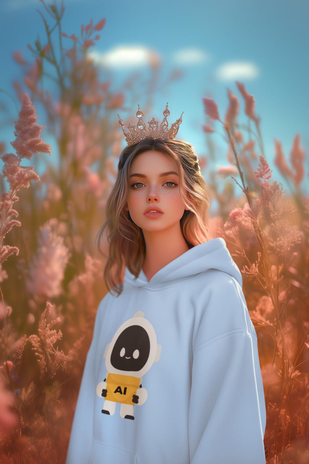 Women's Cute Robot Hoodies Mint by ZealforTee