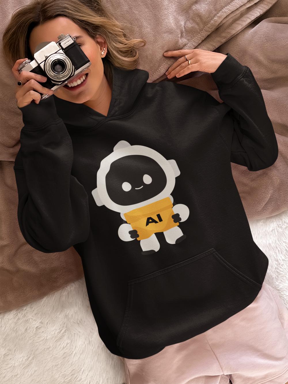 Women's Cute Robot Hoodies Mint by ZealforTee