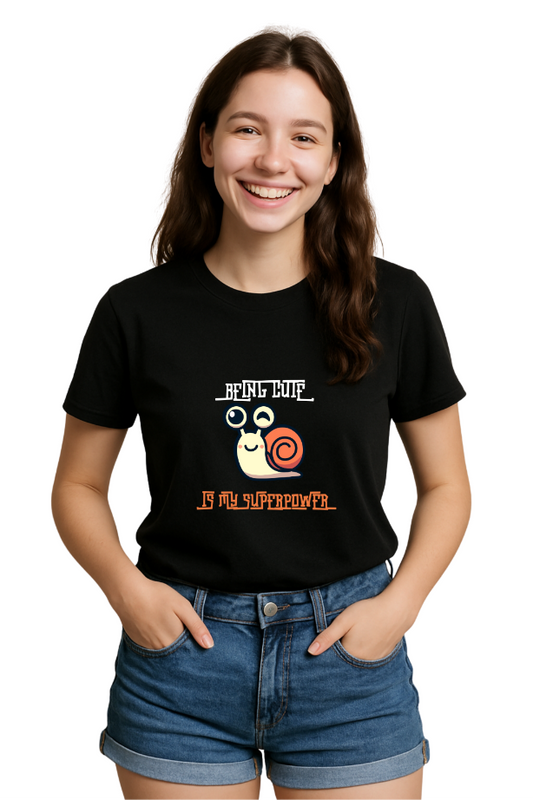 Women Cute Snail Tshirt by ZealforTee