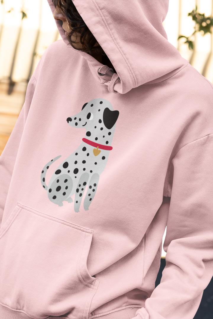 Men's Cute Dalmatian Hoodie Sweatshirt Royal Blue by ZealforTee