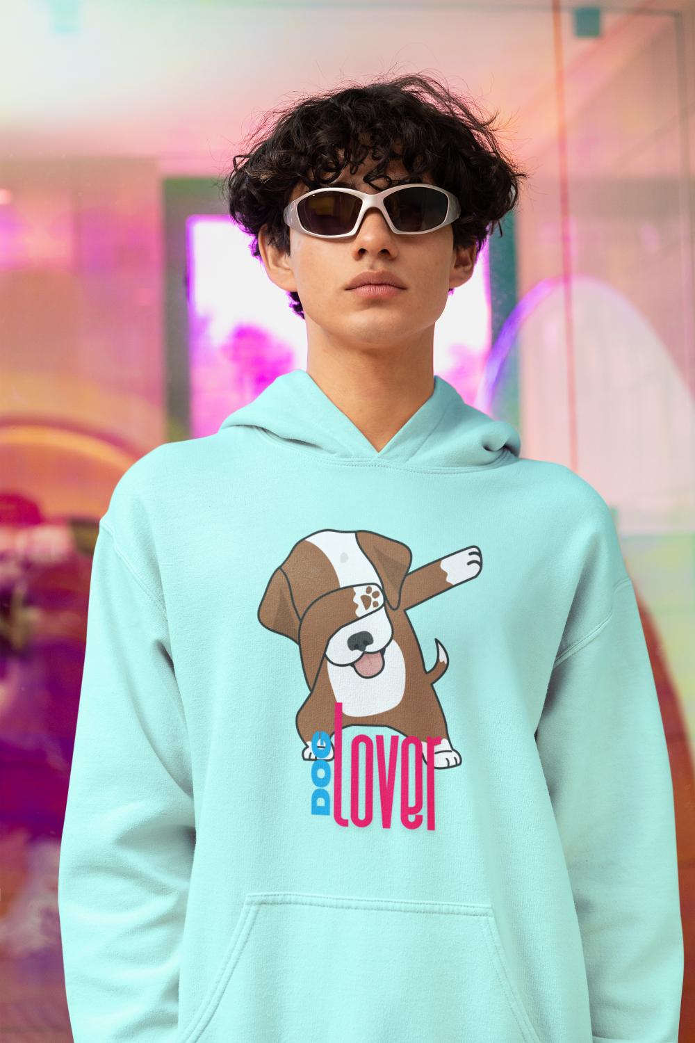 Men's Dog Lover Hoodie Sweatshirt Mint by ZealforTee