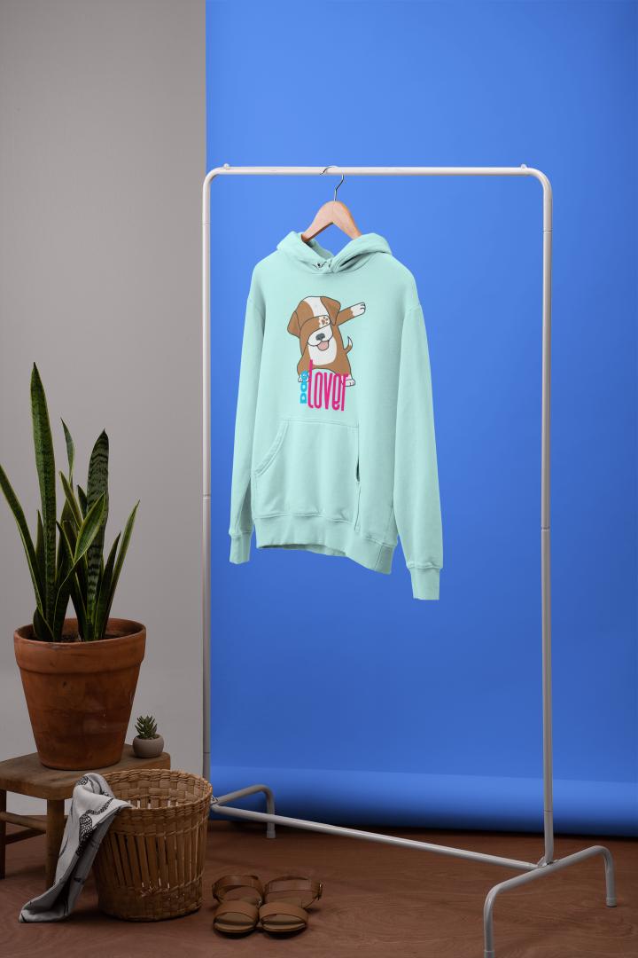 Men's Dog Lover Hoodie Sweatshirt Mint by ZealforTee
