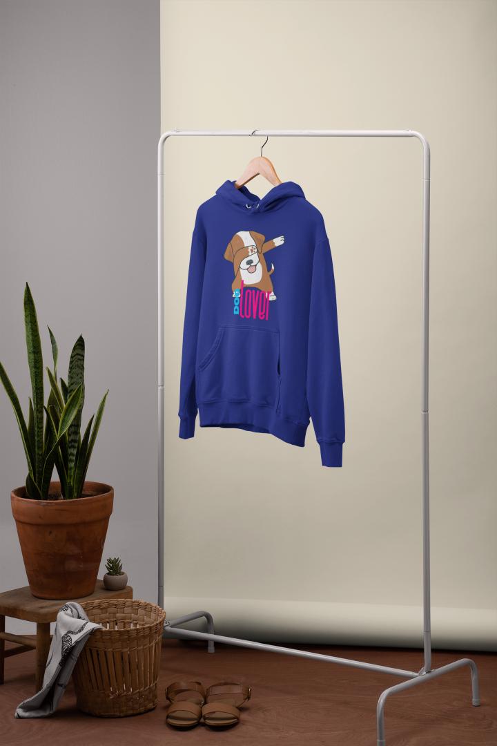 Men's Dog Lover Hoodie Sweatshirt Royal Blue by ZealforTee