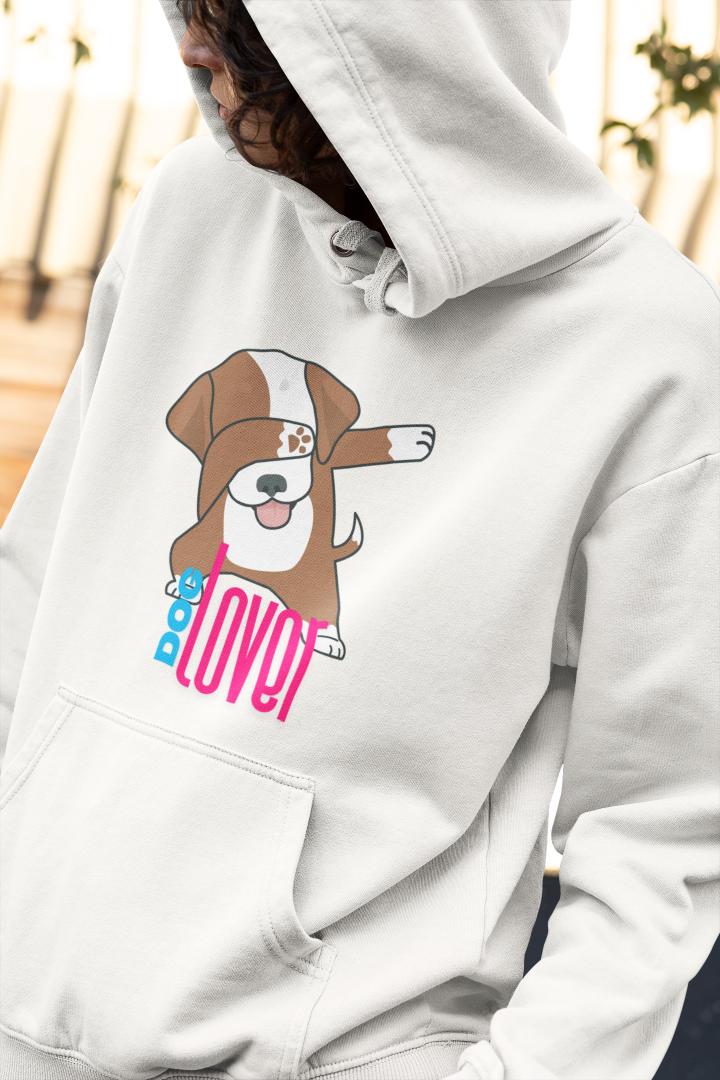 Men's Dog Lover Hoodie Sweatshirt Black by ZealforTee