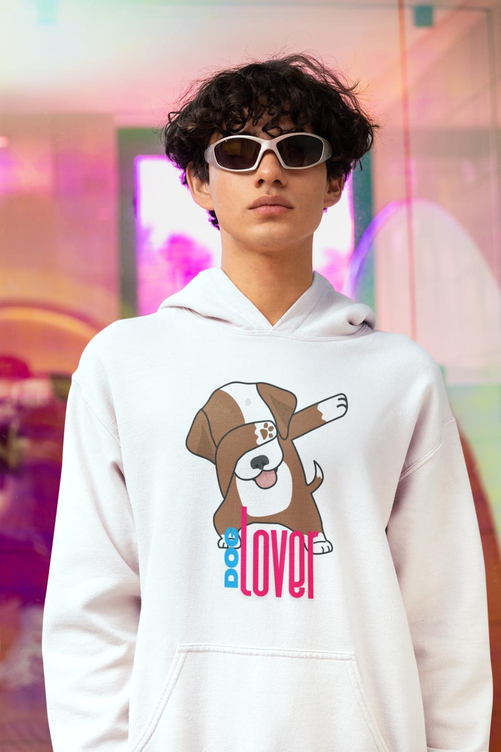 Men's Dog Lover Hoodie Sweatshirt Black by ZealforTee