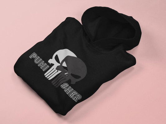 Men's Punisher Hooded Sweatshirt Black by ZealforTee