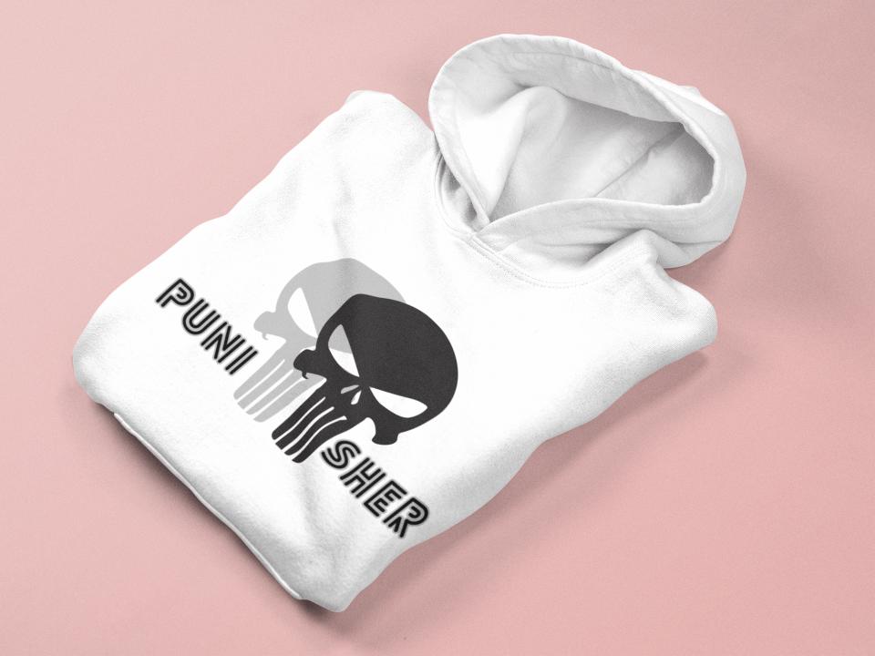 Men's Punisher Hooded Sweatshirt Black by ZealforTee