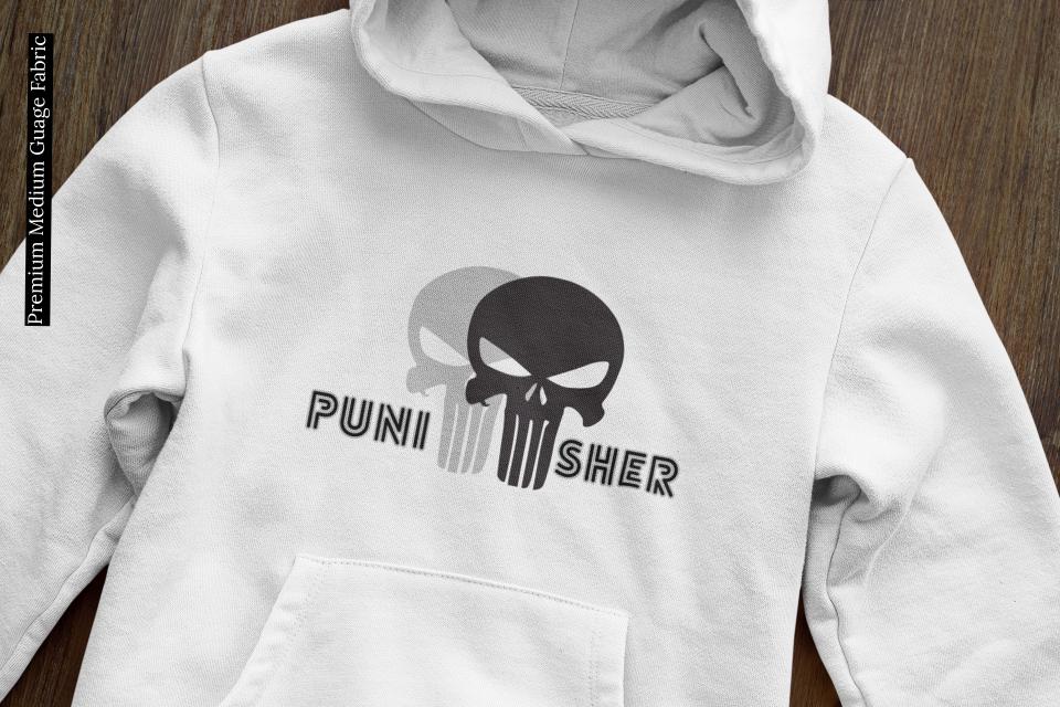 Men's Punisher Hooded Sweatshirt Black by ZealforTee