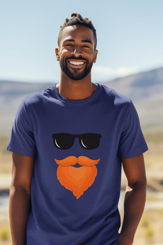 Men's Smart Beard T-shirt Red by ZealforTee