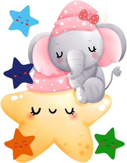 Women's Round Neck Baby Elephant Crop Top Butter Yellow by ZealforTee