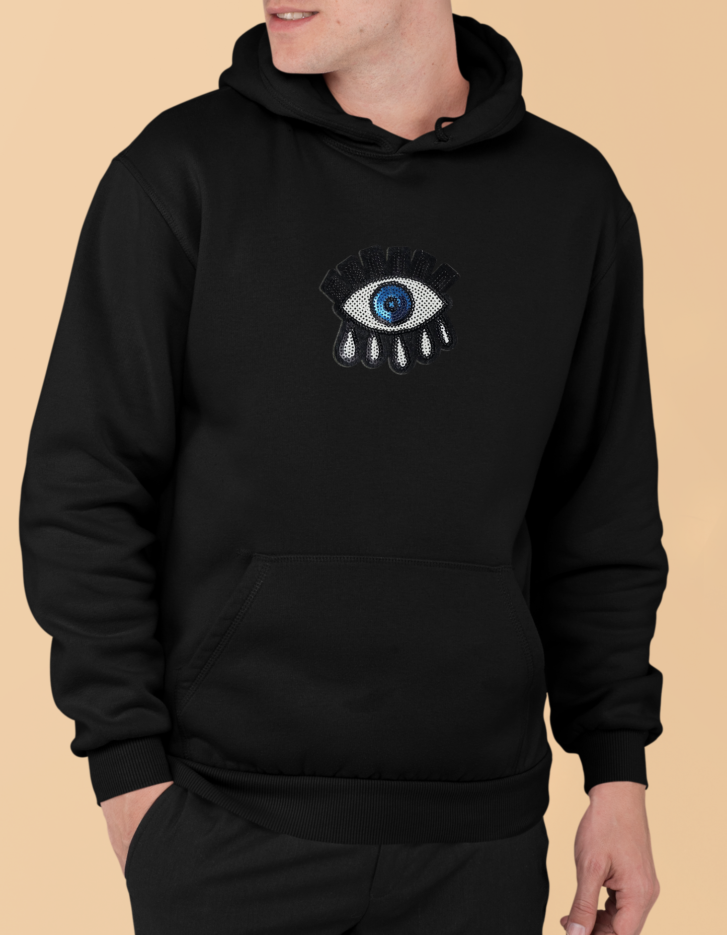 Men Oversized Evil Eye Hoodies