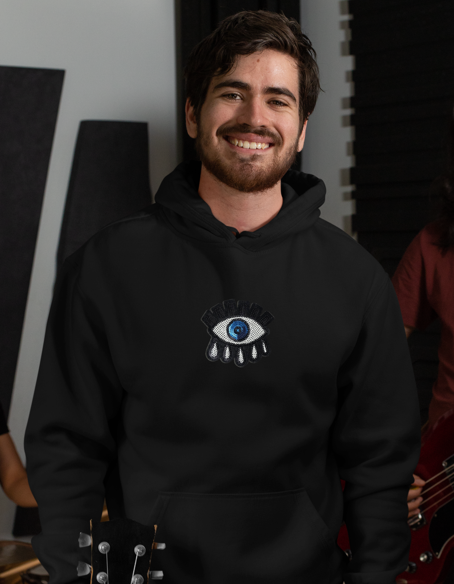 Men Oversized Evil Eye Hoodies