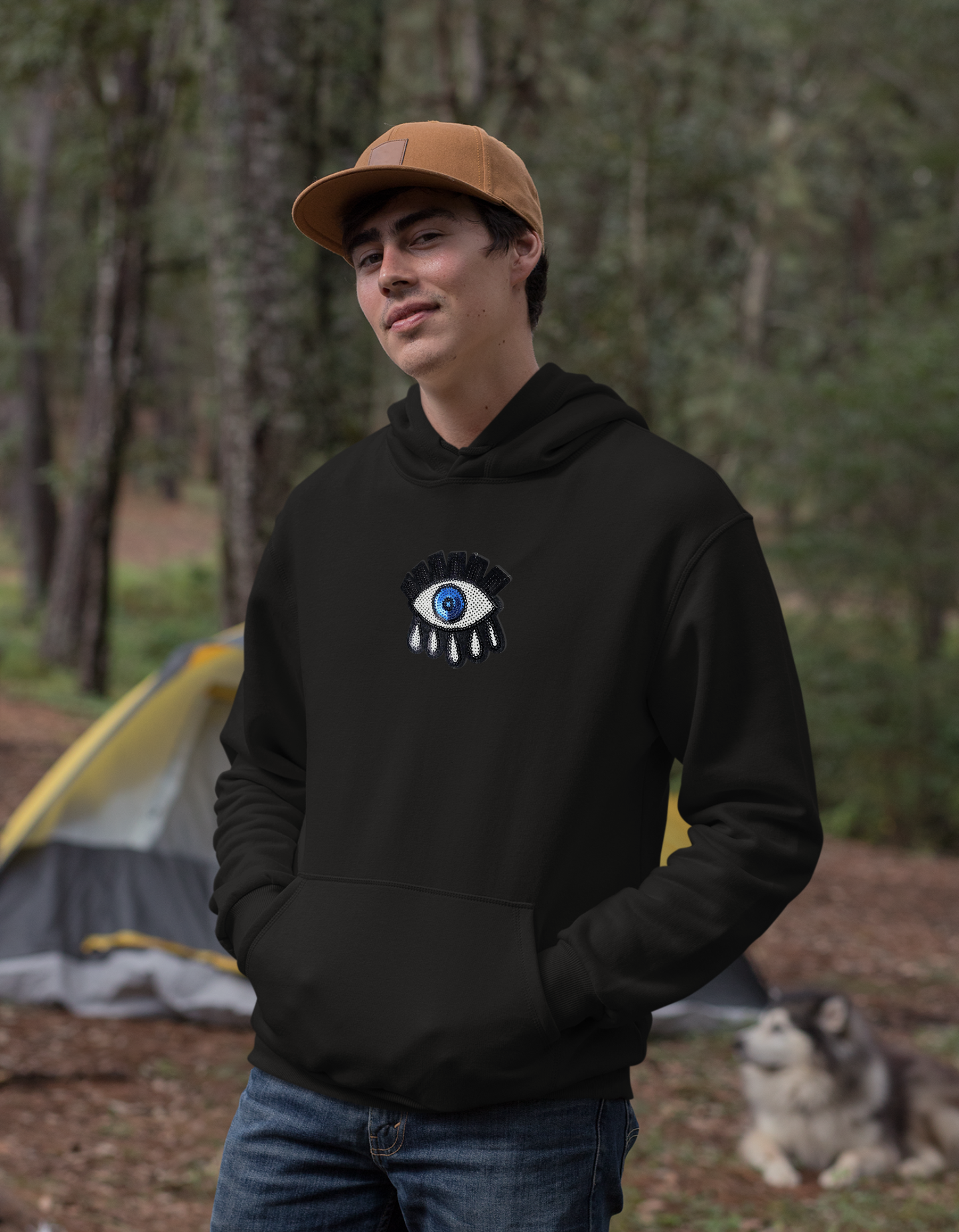 Men Oversized Evil Eye Hoodies