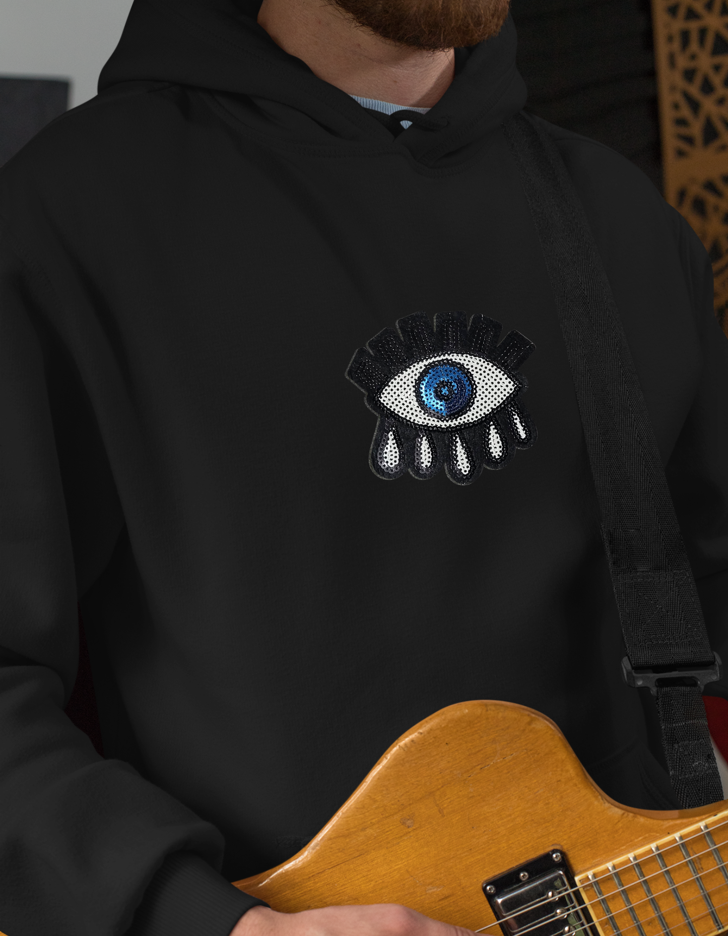 Men Oversized Evil Eye Hoodies