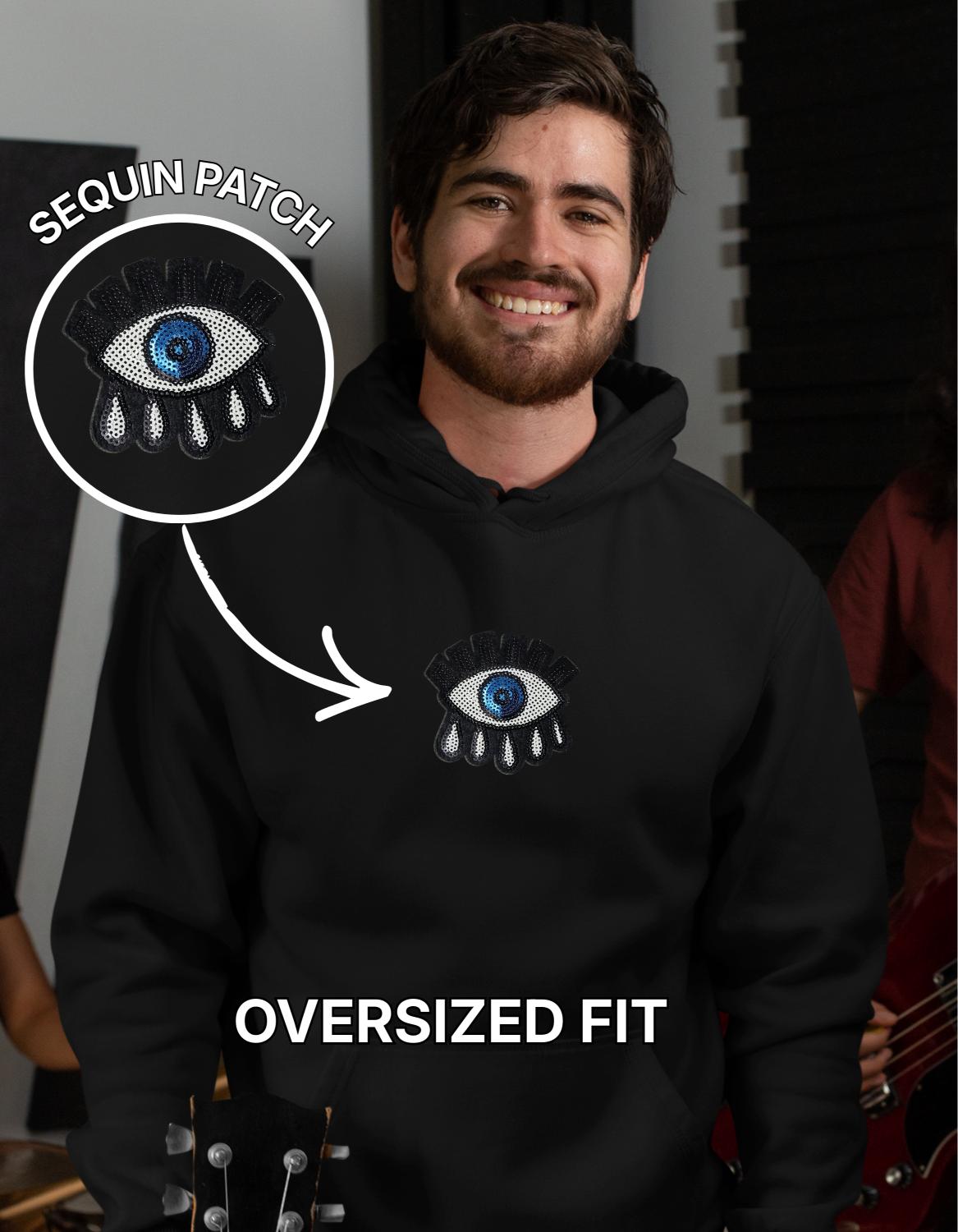 Men Oversized Evil Eye Hoodies