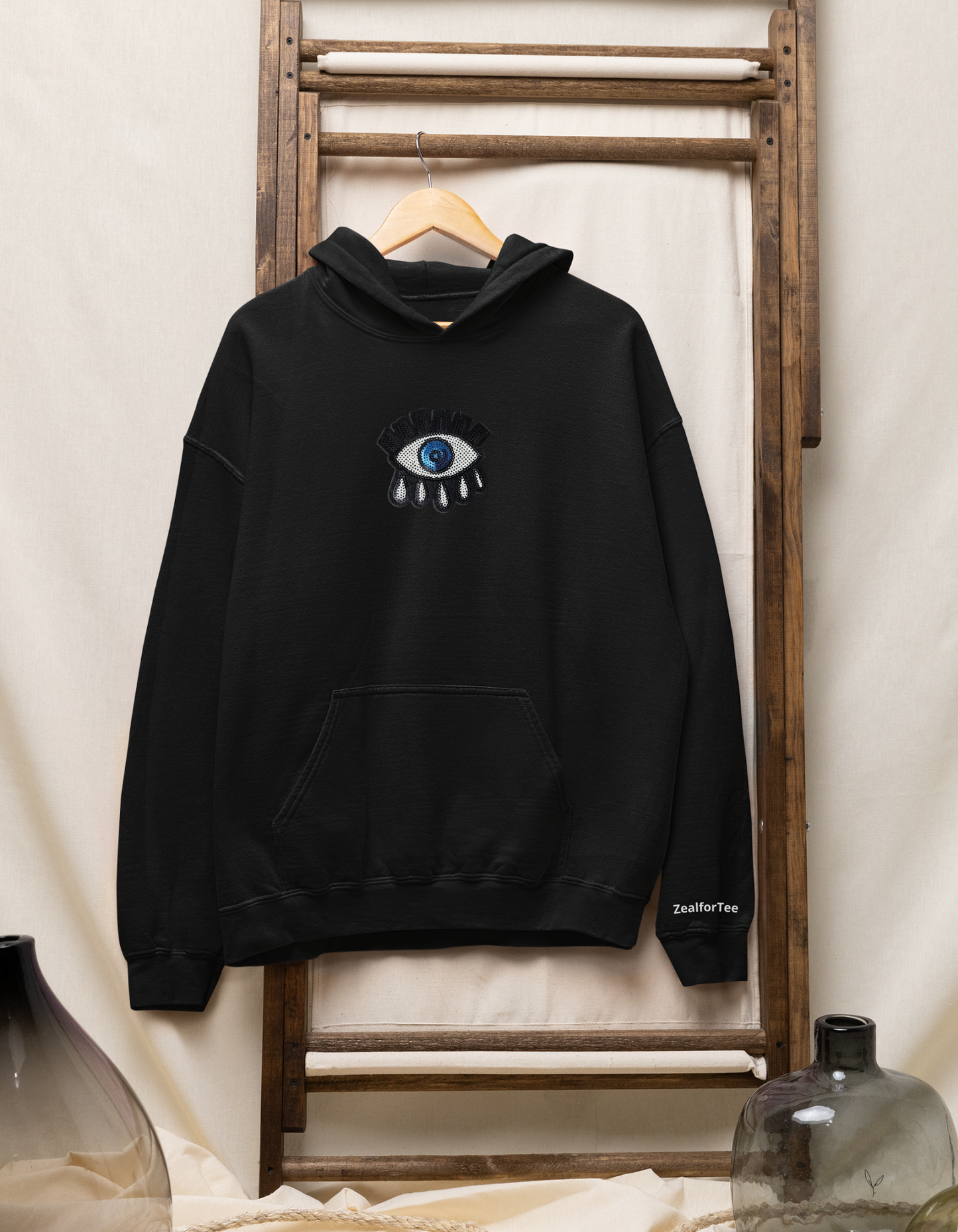 Men Oversized Evil Eye Hoodies