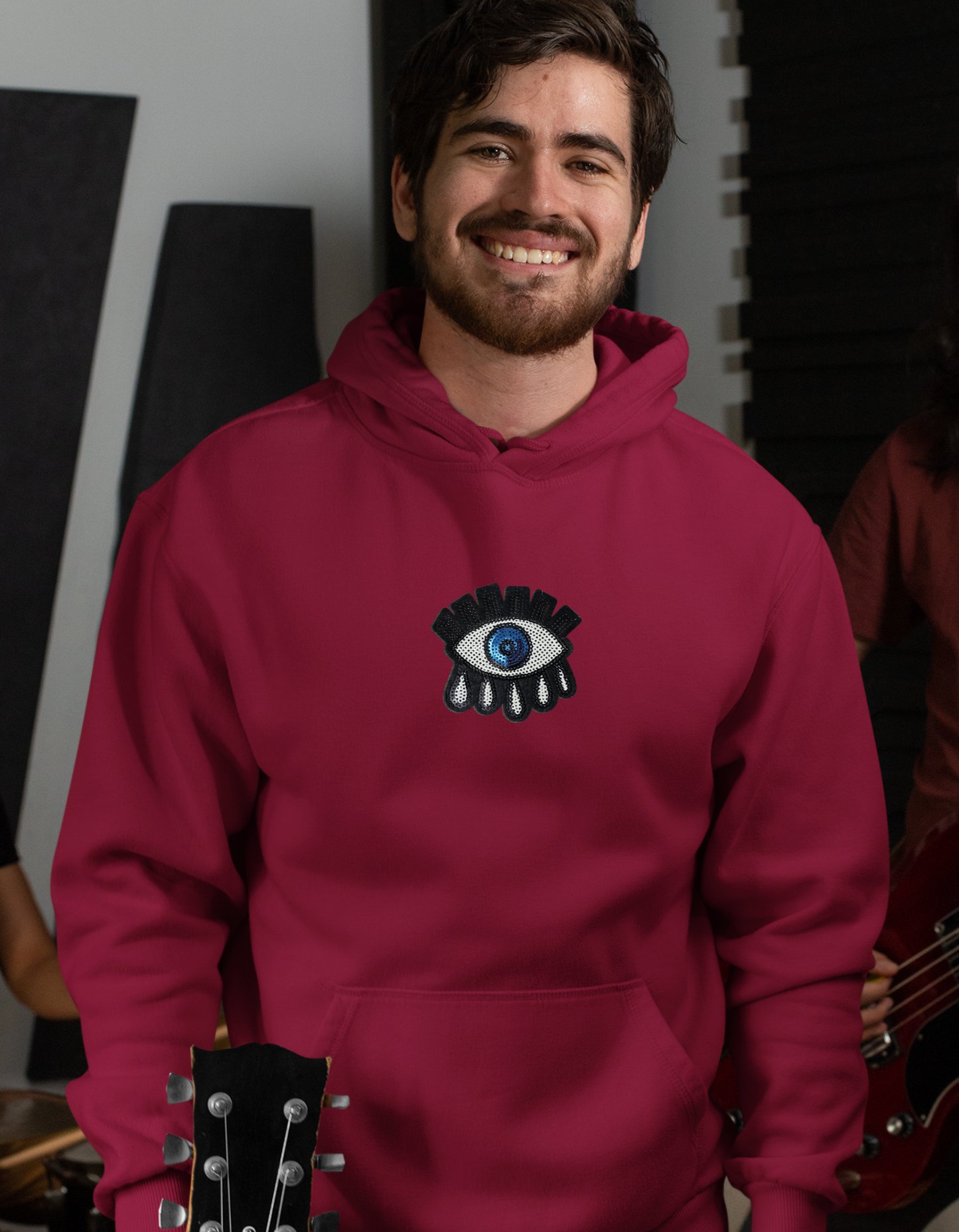 Men Oversized Evil Eye Hoodies