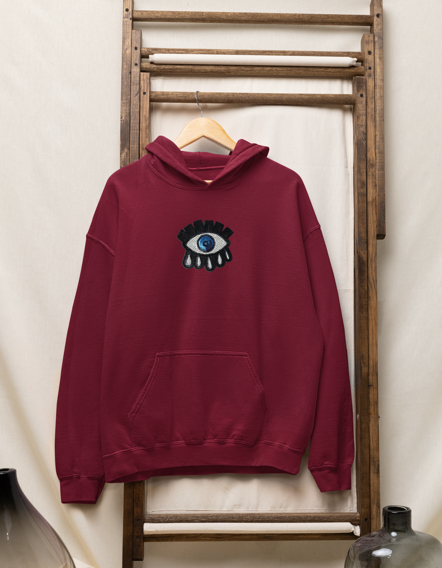 Men Oversized Evil Eye Hoodies