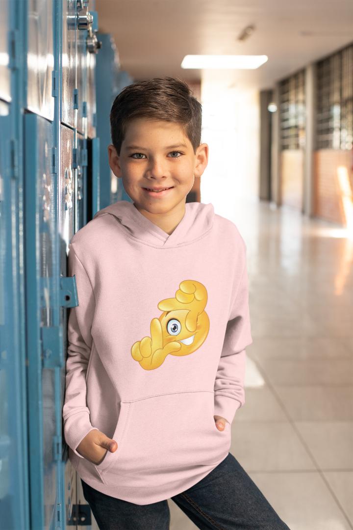 Boy's Frame of Finger Hoodie Sweatshirt Red by ZealforTee