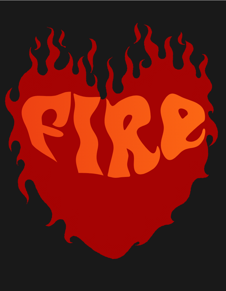 Women's Fire T-shirt White by ZealforTee