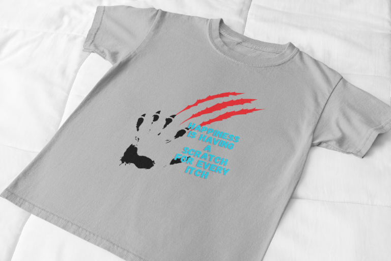 Men's Scratch Every Itch Skull T-shirt SkyBlue by ZealforTee