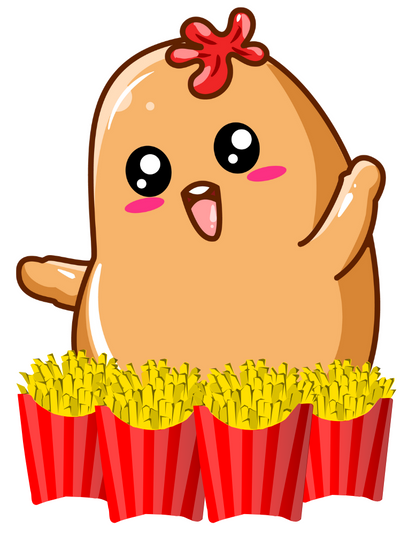 Kid's French Fries Unisex Tshirt White by ZealforTee