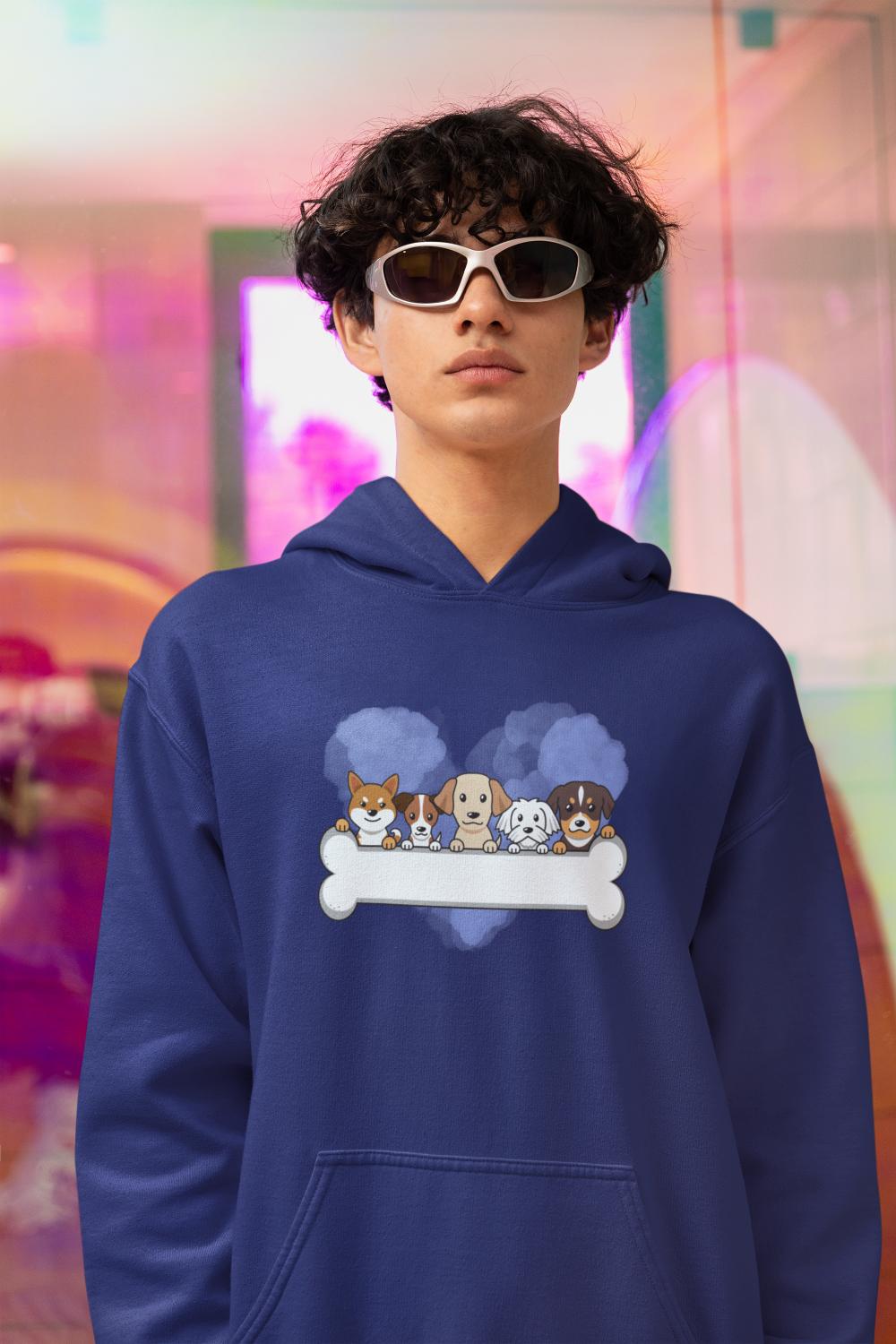 Men's Furr Babies Hoodie Sweatshirt Black by ZealforTee