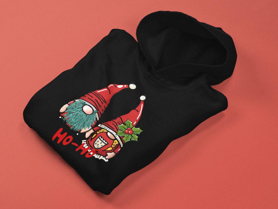 Men's Christmas Genome Hoodie Sweatshirt Black by ZealforTee