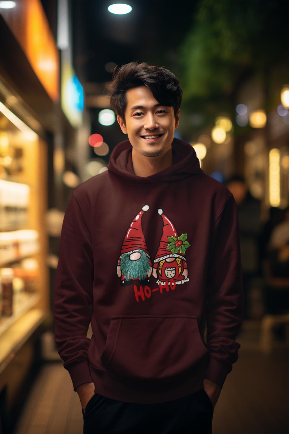 Men's Christmas Genome Hoodie Sweatshirt Maroon by ZealforTee
