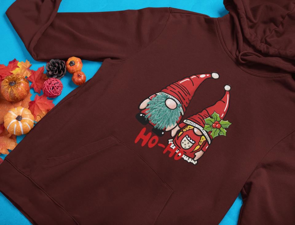 Men's Christmas Genome Hoodie Sweatshirt Maroon by ZealforTee